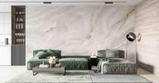 3D Light Grey Marble minimal grey marble surface wall mural wallpaper for dining room - view 2
