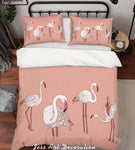 3D Flamingo Pink Quilt Cover Set Bedding Set Pillowcases 131- Jess Art Decoration