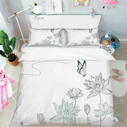 3D Hand Drawn Floral Pattern Quilt Cover Set Bedding Set Duvet Cover Pillowcases 51- Jess Art Decoration