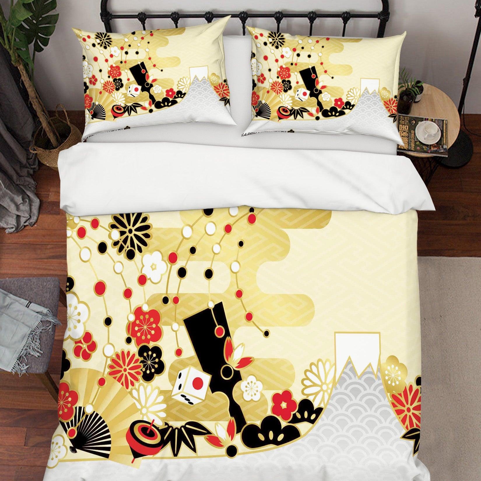 3D Abstract Floral Quilt Cover Set Bedding Set Pillowcases 54- Jess Art Decoration
