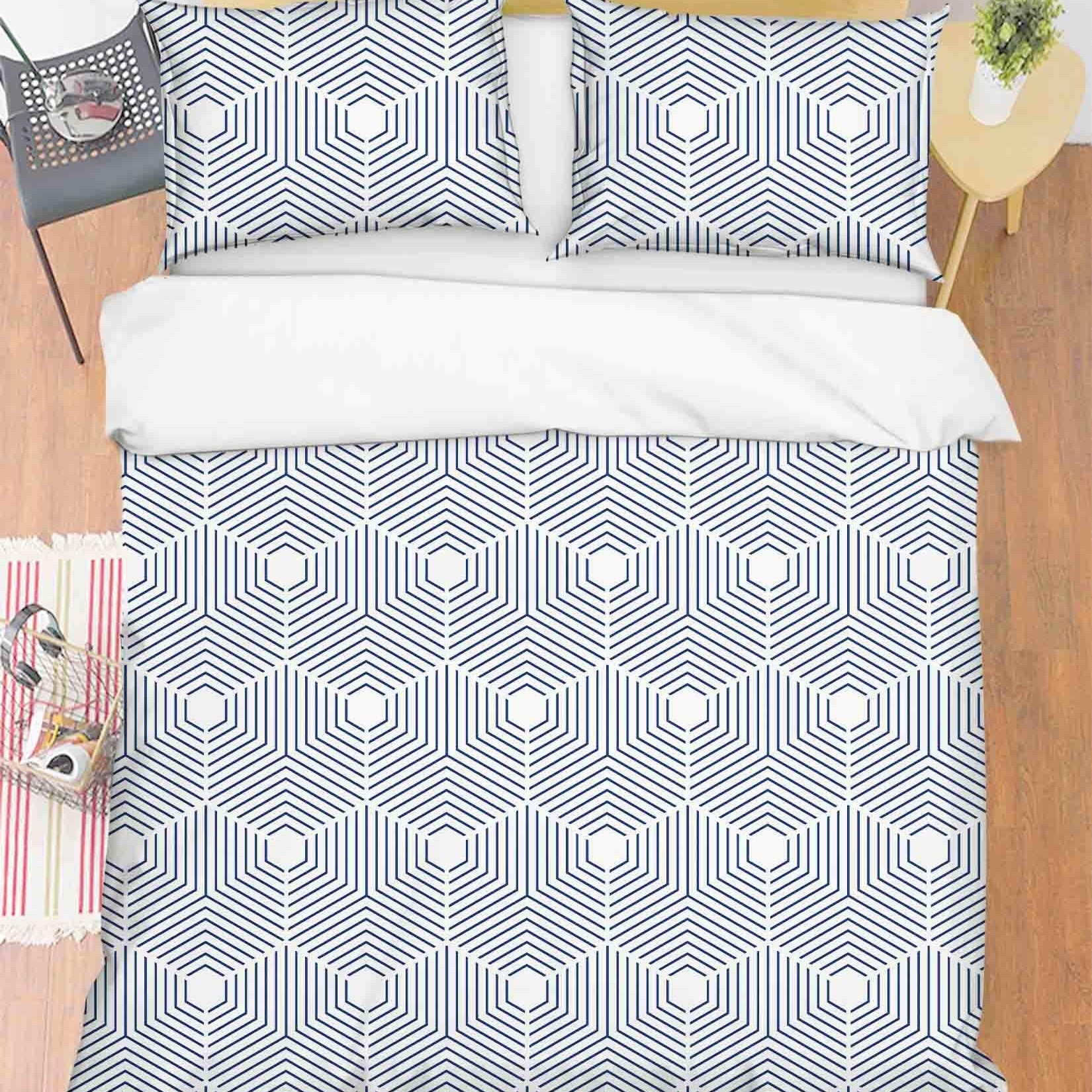 3D Abstract Geometric Art Decoration Quilt Cover Set Bedding Set Duvet Cover Pillowcases 233- Jess Art Decoration