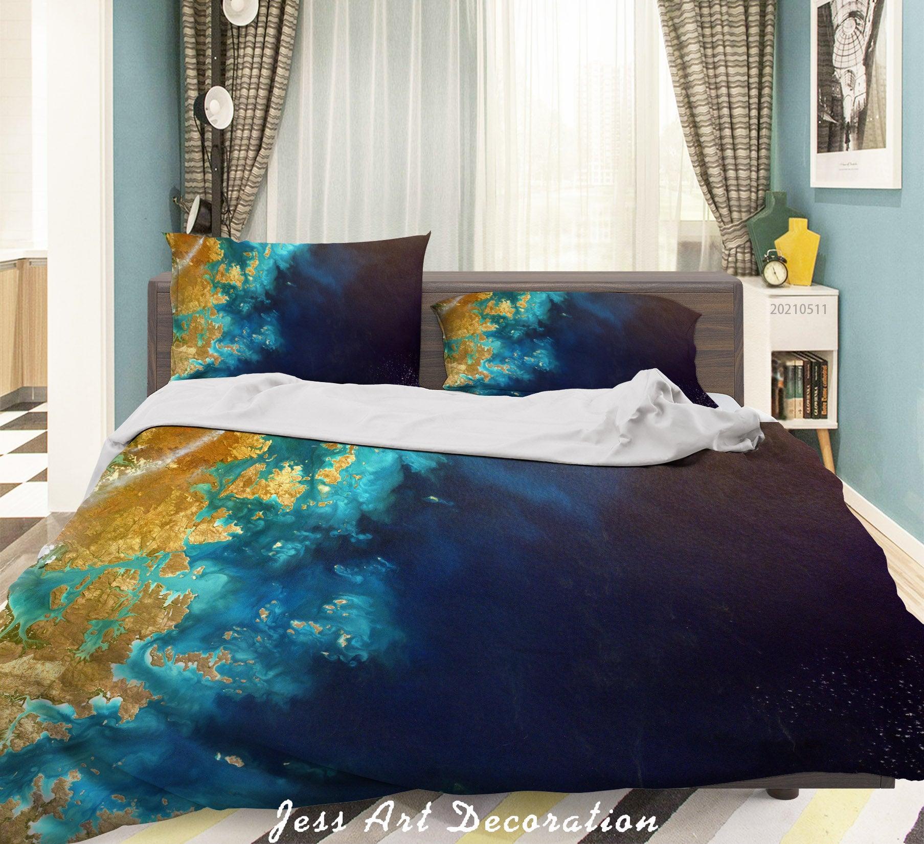 3D Abstract Blue Beach Landscape Quilt Cover Set Bedding Set Duvet Cover Pillowcases 591- Jess Art Decoration
