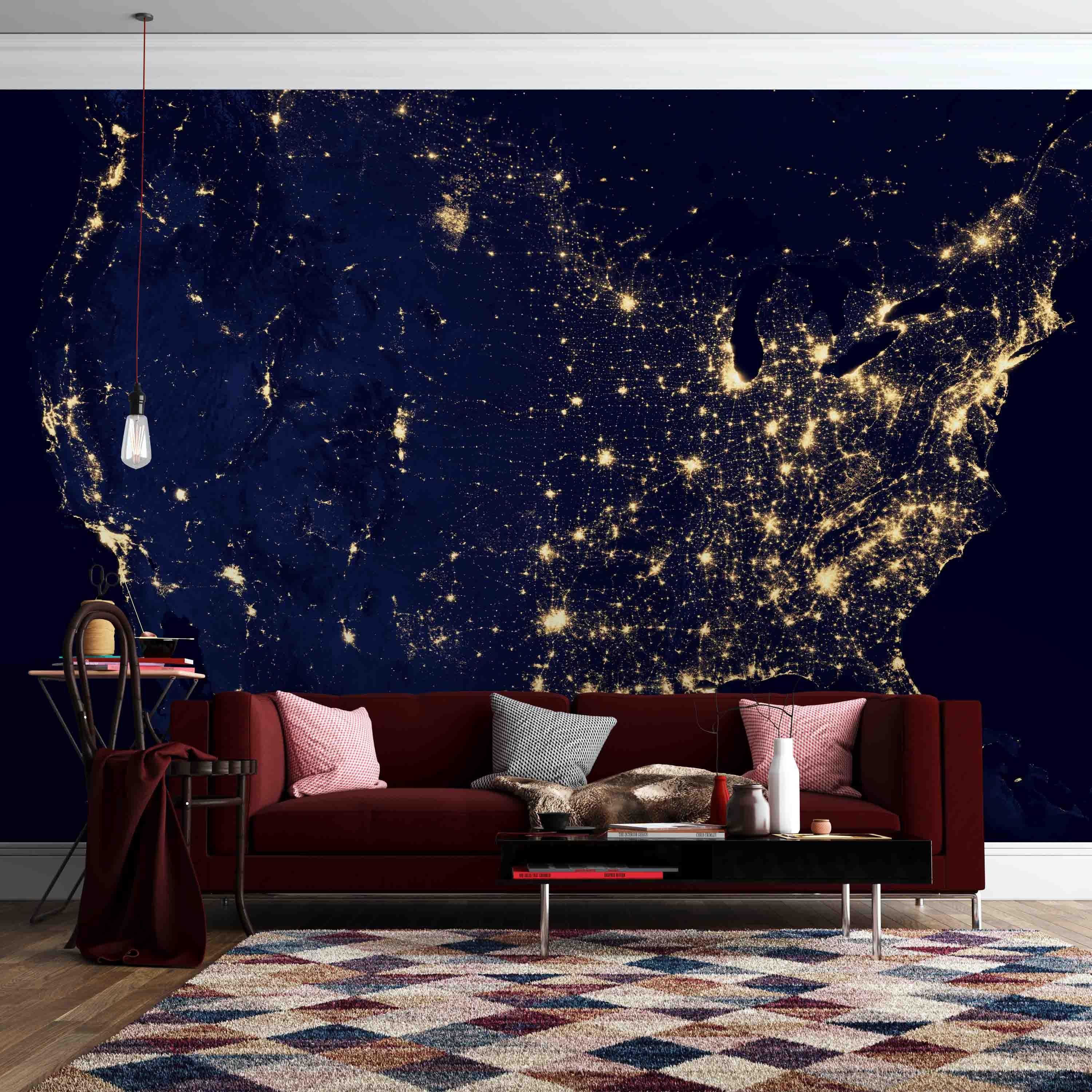 3D Satellite Map Earth Wall Mural Wallpaper sww 89- Jess Art Decoration