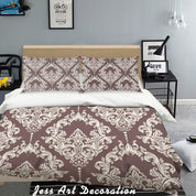 3D White Plaid Plates Pattern Quilt Cover Set Bedding Set Pillowcases 184- Jess Art Decoration
