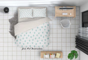 3D White Green Footprint Quilt Cover Set Bedding Set Duvet Cover Pillowcases SF17- Jess Art Decoration