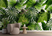 3D Tropical Green Leaf Wall Mural Wallpaper LQH 655- Jess Art Decoration