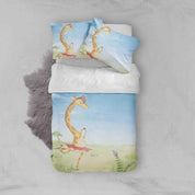 3D Cartoon Giraffe Quilt Cover Set Bedding Set Duvet Cover Pillowcases SF072- Jess Art Decoration