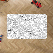 3D Funny Halloween Decoration Doodle Non-Slip Rug Mat 190- Jess Art Decoration