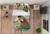 3D Cartoon Parrot Tea Cup Quilt Cover Set Bedding Set Duvet Cover Pillowcases LXL 67- Jess Art Decoration