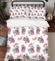 3D Abstract Animal Paw Pattern Quilt Cover Set Bedding Set Duvet Cover Pillowcases LXL- Jess Art Decoration