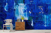 3D Abstract Blue Graffiti Wall Mural Wallpaper LQH 729- Jess Art Decoration