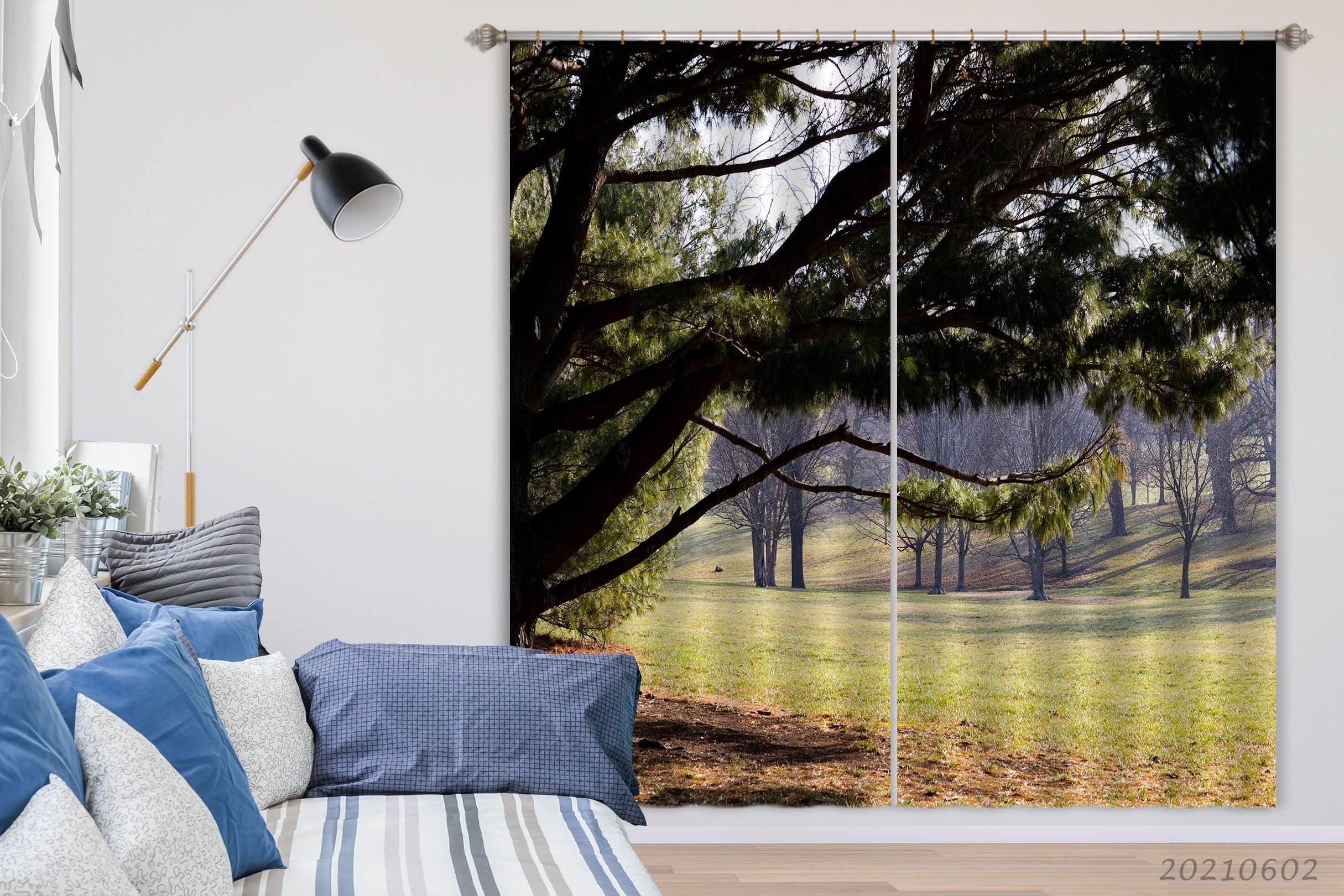 3D Pastoral Woods Meadow Curtains and Drapes GD 623- Jess Art Decoration