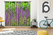 3D Plant Bloom Purple Lavender Flower Curtains and Drapes GD 2960- Jess Art Decoration