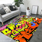 3D Abstract Color Graffiti Non-Slip Rug Mat A662 LQH- Jess Art Decoration