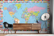 3D Country World Map Wall Mural Wallpaper LXL 667- Jess Art Decoration