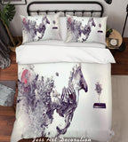 3D Color Abstract Horse Quilt Cover Set Bedding Set Pillowcases  111- Jess Art Decoration