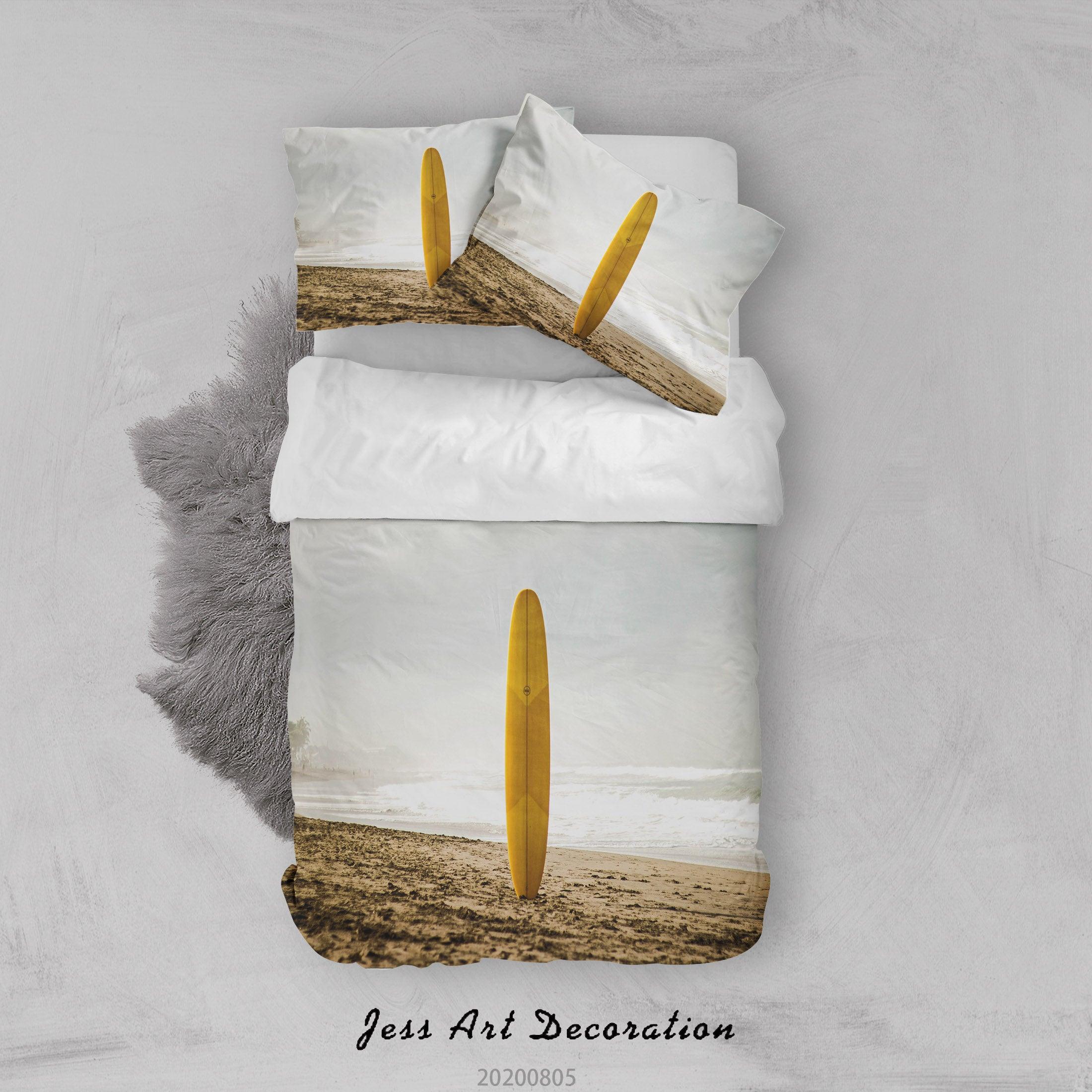 3D Yellow Surfboard Quilt Cover Set Bedding Set Duvet Cover Pillowcases LXL 309- Jess Art Decoration