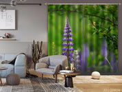 3D Nature Blossom Plant Branch Lake Flower Curtains and Drapes GD 4079- Jess Art Decoration