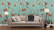 3D floral butterfly pattern wall mural wallpaper 35- Jess Art Decoration