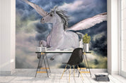3D Grey Sky Horse Wall Mural Wallpaper 129- Jess Art Decoration