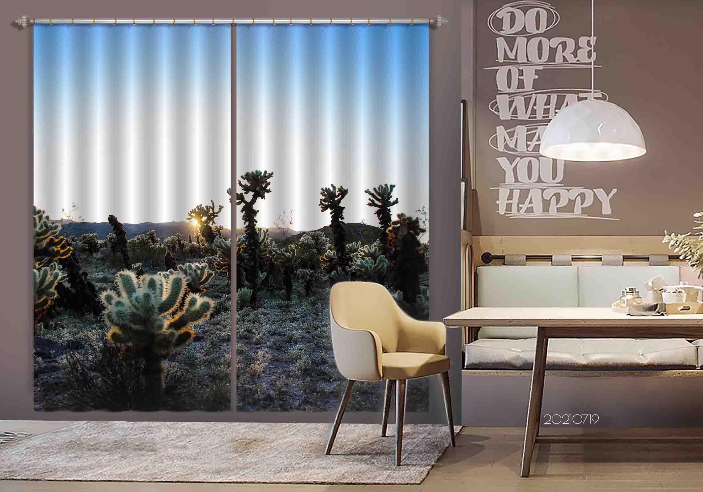 3D Sky Plant Tree Nature Landscape Curtains and Drapes LQH 88- Jess Art Decoration
