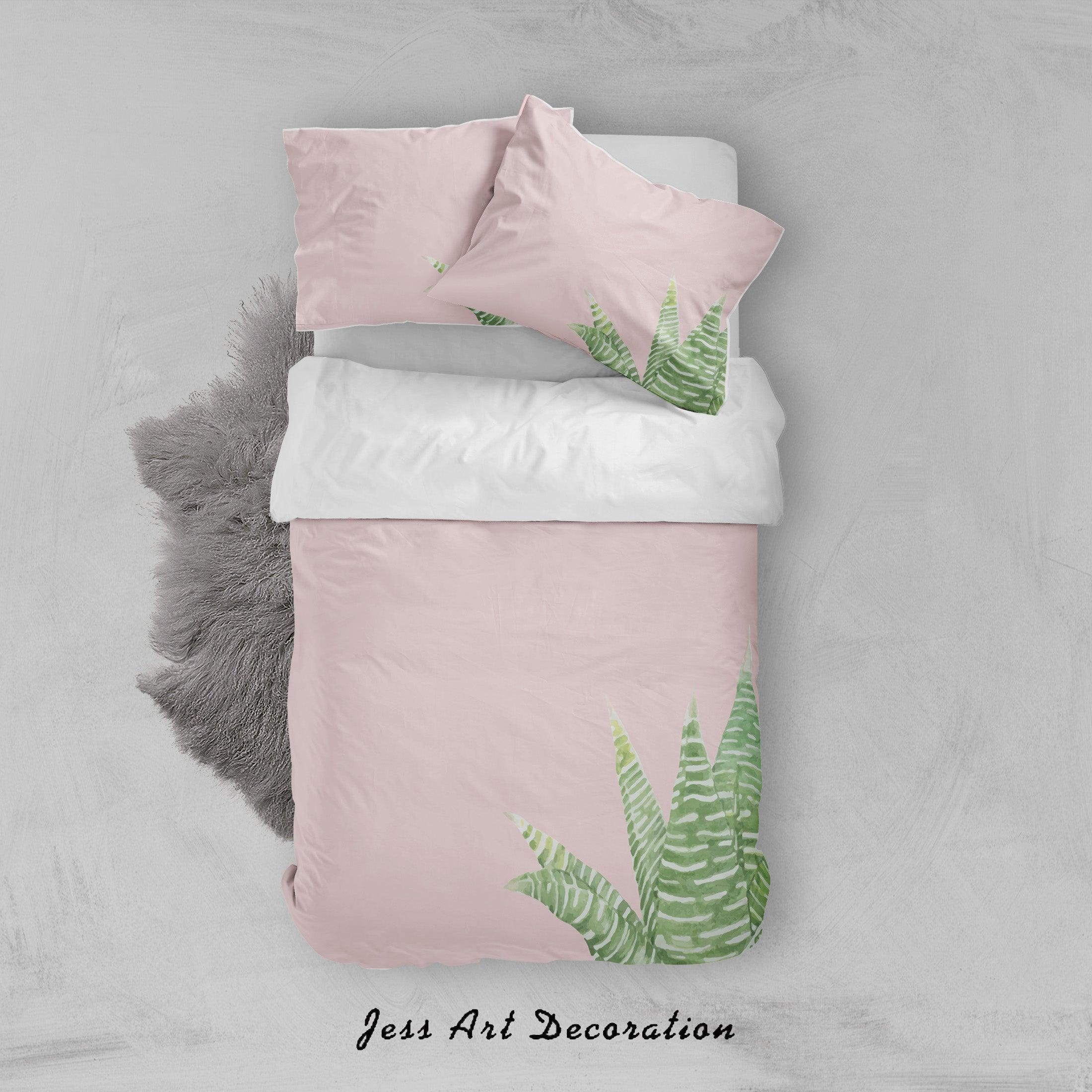 3D Pink Aloe Quilt Cover Set Bedding Set Duvet Cover Pillowcases SF55- Jess Art Decoration
