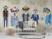 3D Fashion Animal Wood Board Wall Mural Wallpaper LQH 32- Jess Art Decoration