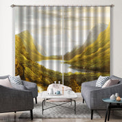 3D Mountain River Painting Artistic Curtains and Drapes GD 3377- Jess Art Decoration