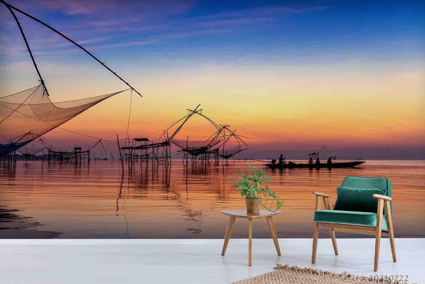 3D Sunset Sky Sea Landscape Wall Mural Wallpaper LQH 577- Jess Art Decoration