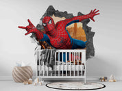 3D Broken Wall Superhero Wall Mural Wallpaper LQH 122- Jess Art Decoration
