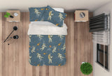 3D Blue Astronaut Planet Quilt Cover Set Bedding Set Pillowcases 71- Jess Art Decoration