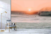 3D  Sunrise Scenery Sea Waves Wall Mural Wallpaper SWW2409- Jess Art Decoration