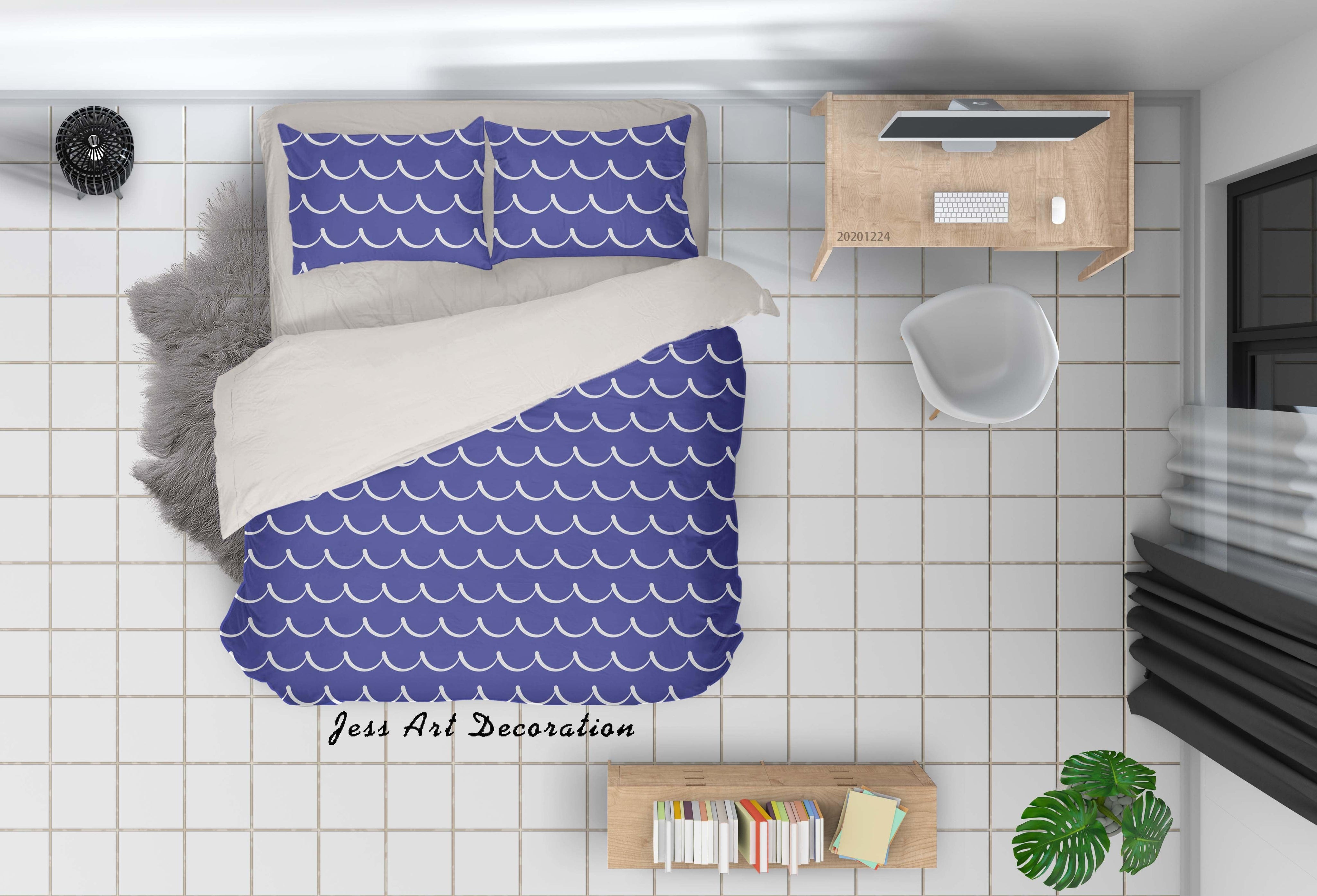 3D Abstract Geometry Wavy Line Quilt Cover Set Bedding Set Duvet Cover Pillowcases 103 LQH- Jess Art Decoration