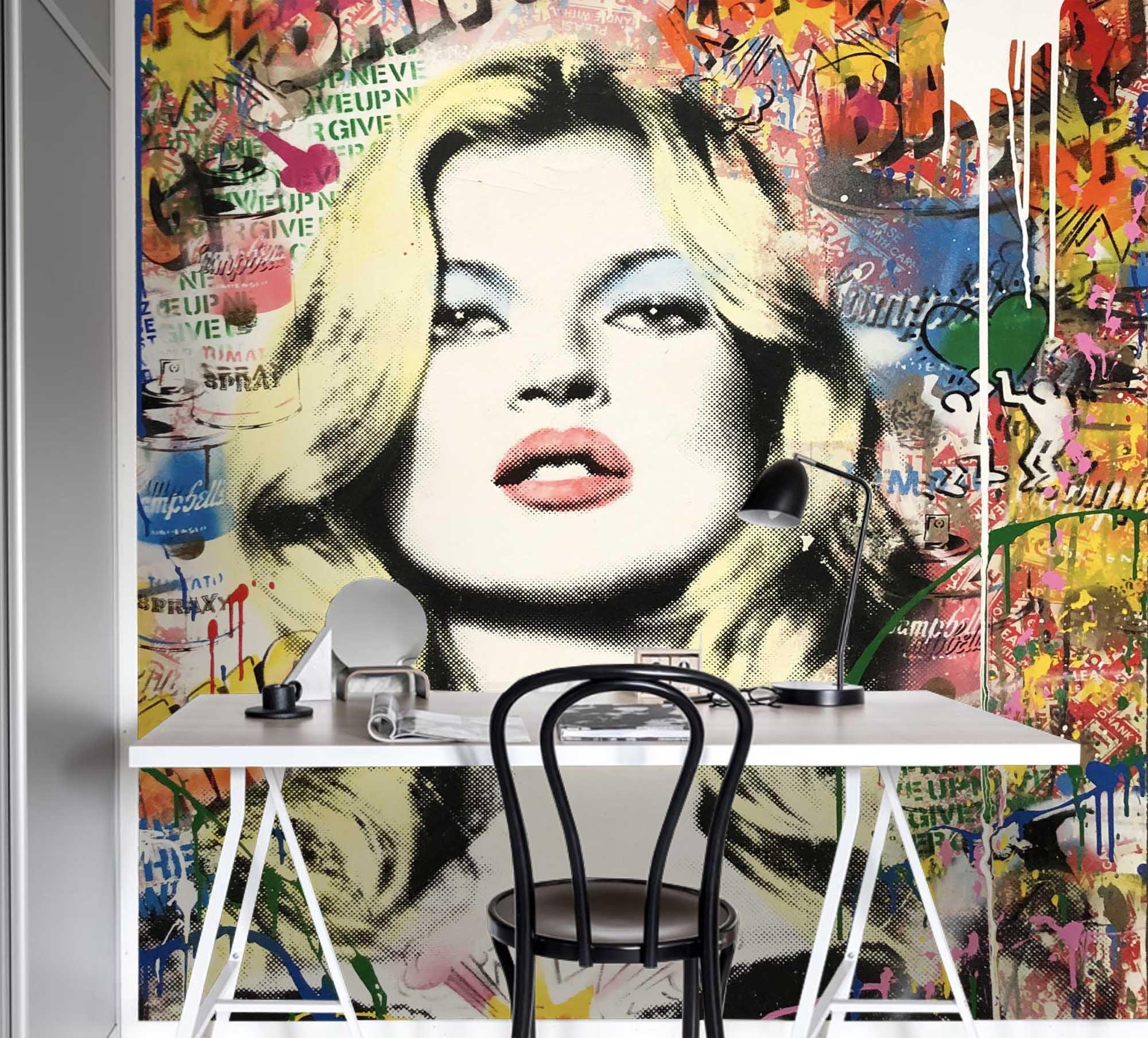 3D  Beauty Graffiti Wall Mural Wallpaper SF57- Jess Art Decoration