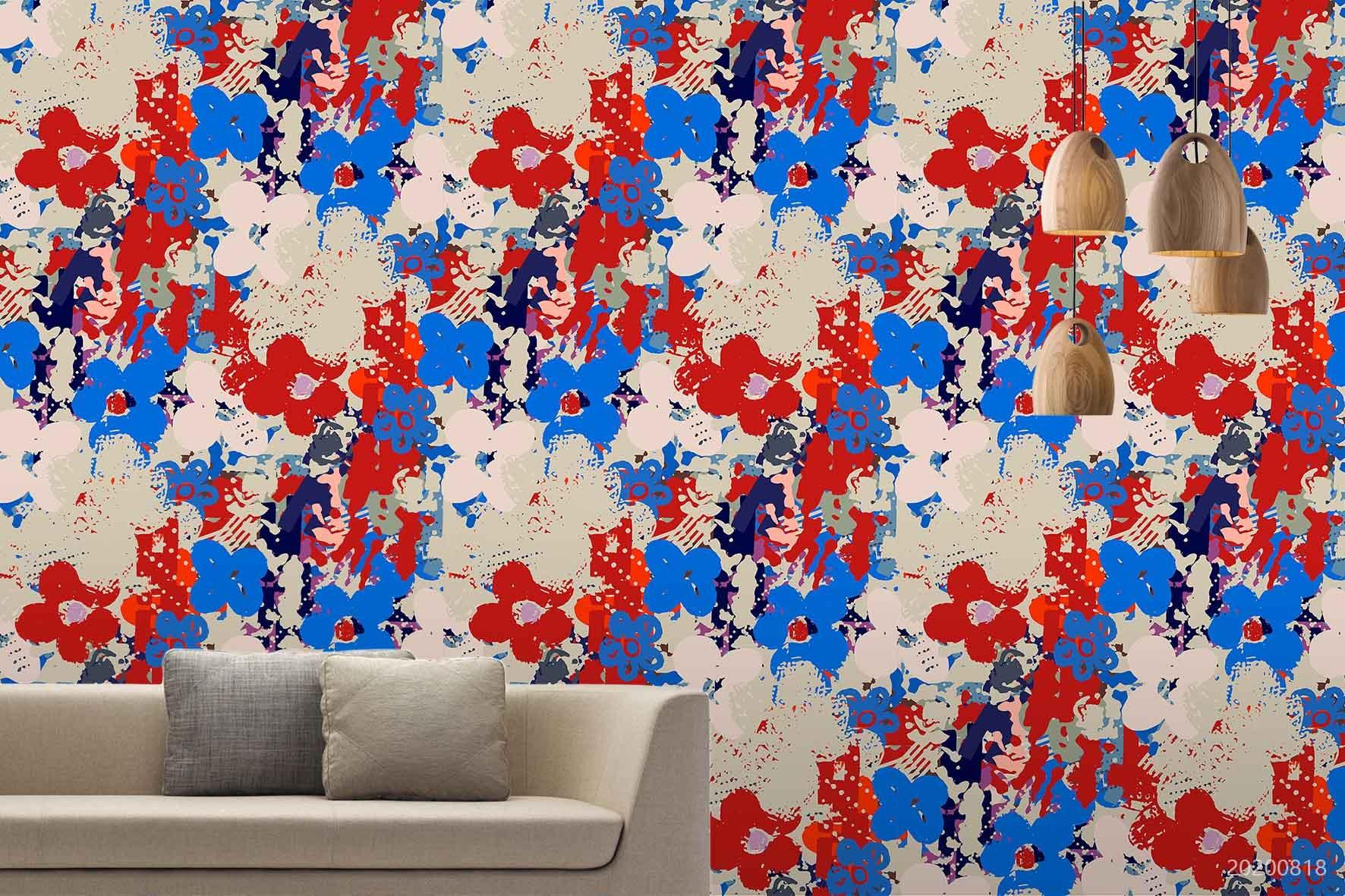 3D Vintage Abstract Floral Pattern Wall Mural Wallpaper LXL 1170- Jess Art Decoration