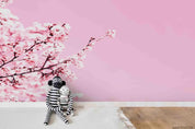 3D Pink Sakura Floral Wall Mural Wallpaper LQH 51- Jess Art Decoration