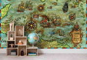 3D Vintage Navigation Map Wall Mural Wallpaper 35- Jess Art Decoration