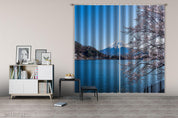 3D Japan Mount Fuji Cherry Blossom Landscape Curtains and Drapes LQH 314- Jess Art Decoration