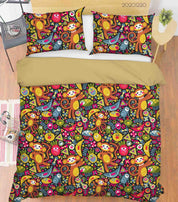 3D Hand Drawn Animal Monkey Banana Quilt Cover Set Bedding Set Duvet Cover Pillowcases 101- Jess Art Decoration