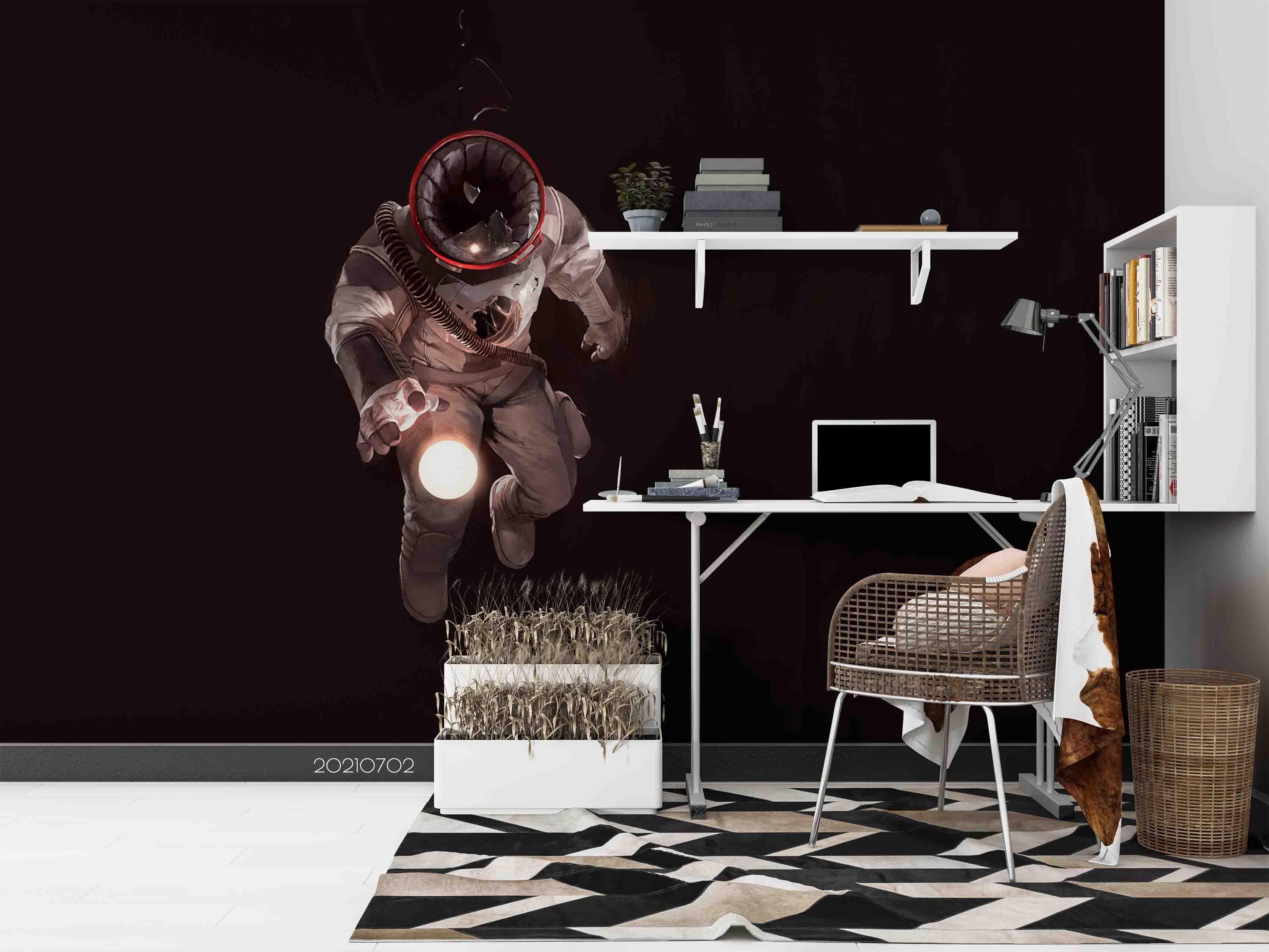 3D Space Astronaut Wall Mural Wallpaper LQH 184- Jess Art Decoration