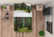 3D Green Forest Landscape Quilt Cover Set Bedding Set Duvet Cover Pillowcases 151 LQH- Jess Art Decoration
