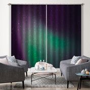 3D Abstract Starry Sky Purple Green Curtains and Drapes GD 2727- Jess Art Decoration