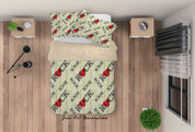 3D Vintage Rock Letter Quilt Cover Set Bedding Set Duvet Cover Pillowcases LXL- Jess Art Decoration