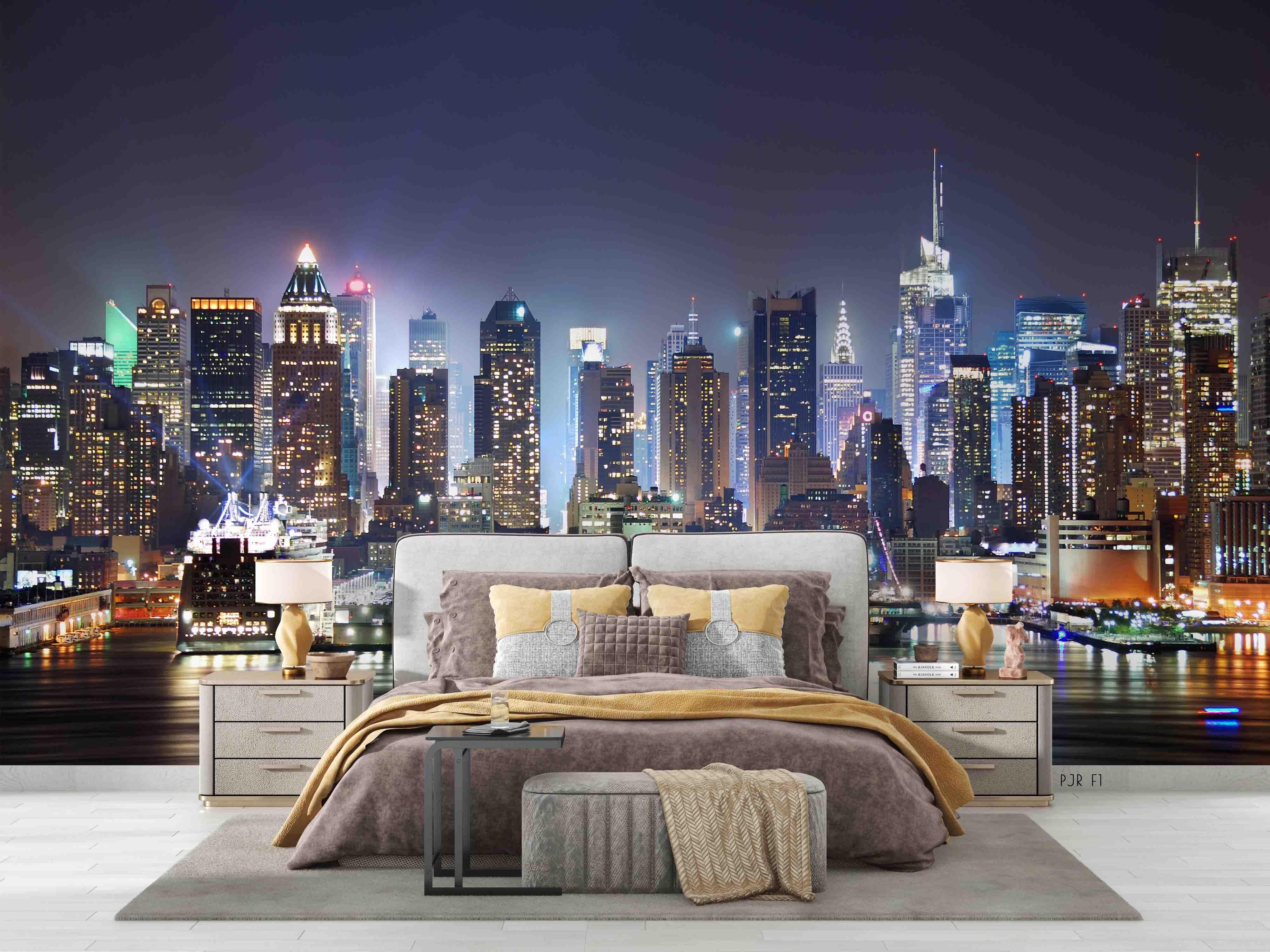 3D Morden Night Architecture Wall Mural Wallpaper WJ 2072- Jess Art Decoration