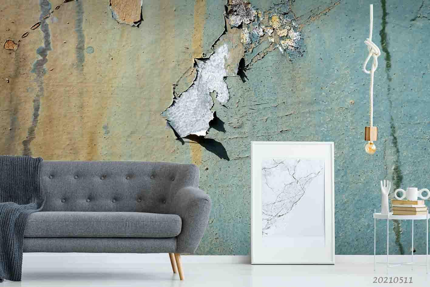 3D Dilapidated Wall Texture Wall Mural Wallpaper LQH 160- Jess Art Decoration
