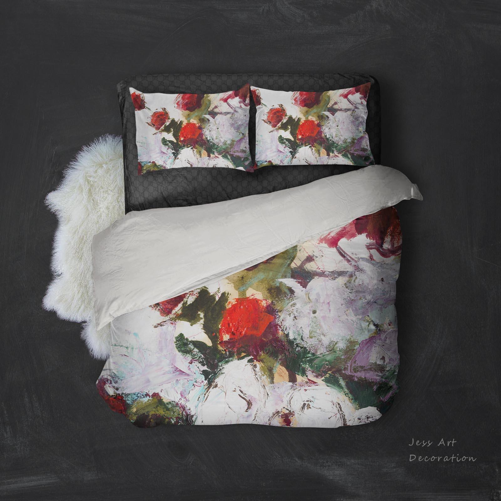 3D Red Rose Floral Quilt Cover Set Bedding Set Pillowcases 160- Jess Art Decoration