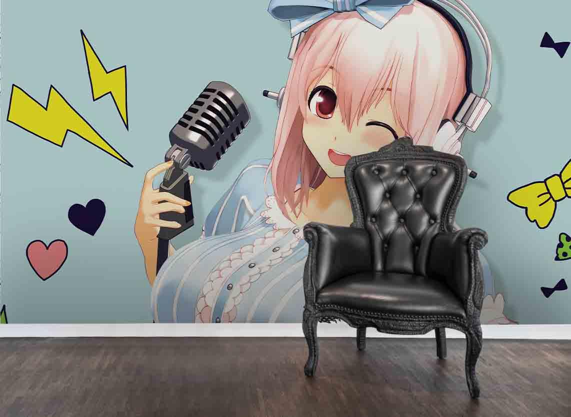 3D Hatsune Miku Wall Mural Wallpaper 183- Jess Art Decoration