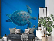 3D Blue Sea Turtle Wall Mural Wallpaper 06 LQH- Jess Art Decoration