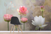 3D Lotus Dragonfly Wall Mural Wallpaper SF44- Jess Art Decoration