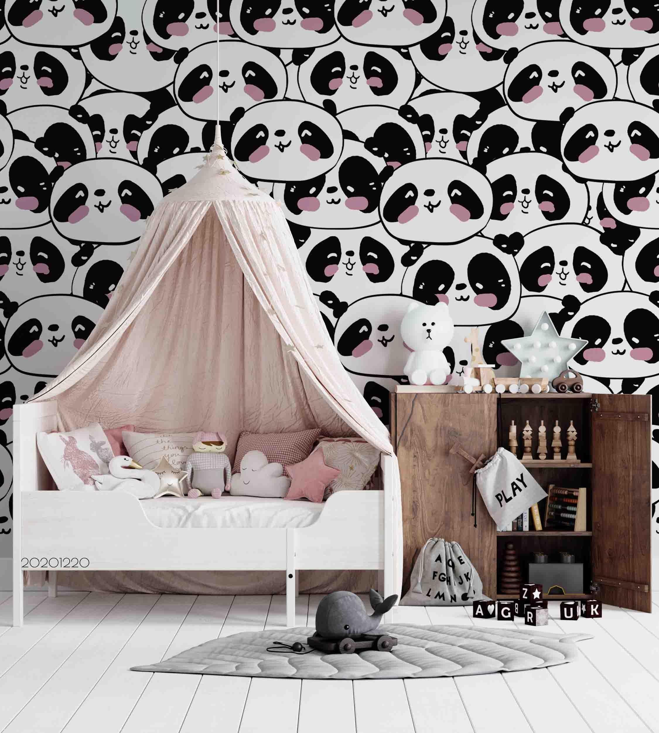 3D Hand Drawn Animal Panda Wall Mural Wallpaper LQH 83- Jess Art Decoration